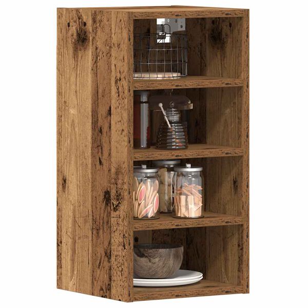 vidaXL κρεμαστό ντουλάπι Riga Παλιό ξύλο 30x29,5x60 cm