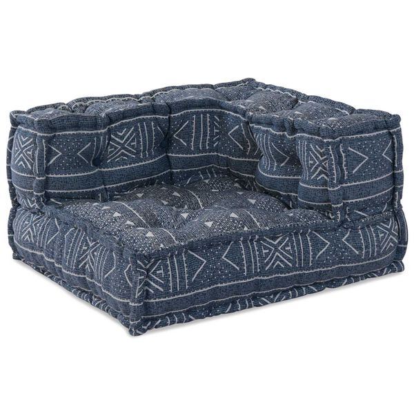 vidaXL Μοδι-γκα κουβερτούρα Indigo 70x70x54 Μάλλινο