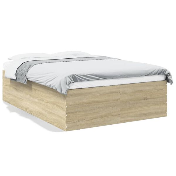 vidaXL Πλαίσιο Κρεβατιού Sonoma Δρυς 120x190 εκ. Επεξεργασμένο Ξύλο
