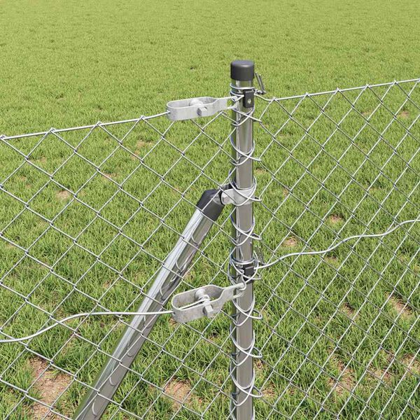 vidaXL Στύλος Περιφράξεων Ασημί 10 x 0,4 μ (40 x 40 χιλιοστά πλέγμα)