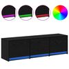 vidaXL Έπιπλο Τηλεόρασης με συρτάρι Μαύρη δρυς 140 x 34 x 40 εκ