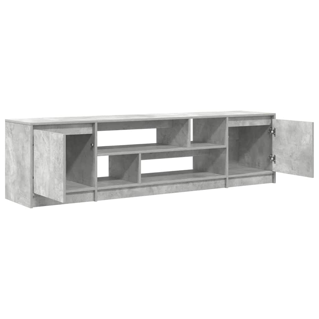 vidaXL Έπιπλο Τηλεόρασης Γκρι Σκυροδέματος 188,5x41x50 εκ. Επεξ. Ξύλο