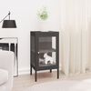 vidaXL Μπουφές Ανθρακί 38 x 35 x 70 εκ. από Ατσάλι και Γυαλί