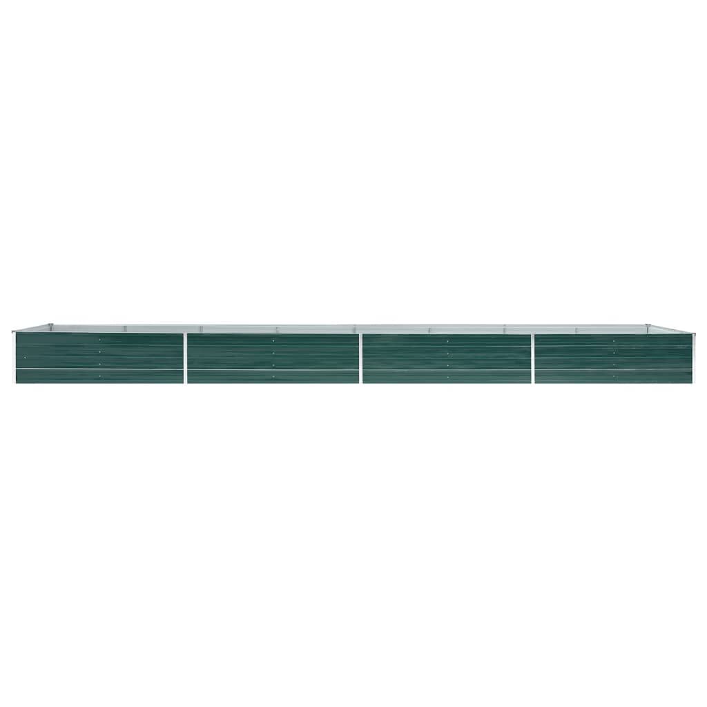vidaXL Ζαρντινιέρα Υπερυψωμένη Πράσινη 600x80x45 εκ. Γαλβαν. Χάλυβας