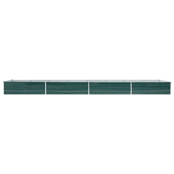 vidaXL Ζαρντινιέρα Υπερυψωμένη Πράσινη 600x80x45 εκ. Γαλβαν. Χάλυβας
