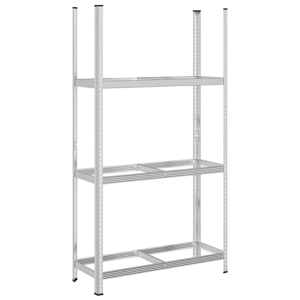 vidaXL Ράφι ελαστικών 3 επιπέδων Ασημί 110x40x200 cm Ατσάλι