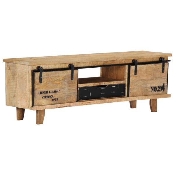 vidaXL Έπιπλο Τηλεόρασης 120 x 30 x 40 εκ. από Μασίφ Ξύλο Μάνγκο