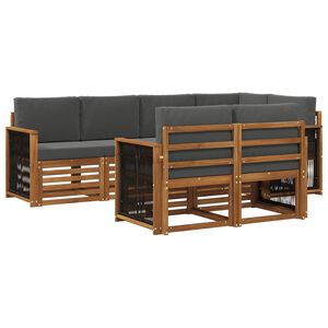 vidaXL &Sigma;&alpha;&lambda;&omicron;&nu;ά&kappa;&iota; &Gamma;&omega;&nu;&iota;&alpha;&kappa;&omicron;ύ &Kappa;&alpha;&nu;&alpha;&pi;έ &mu;&epsilon; &mu;&alpha;&xi;&iota;&lambda;ά&rho;&iota; 6 pcs &Phi;&upsilon;&sigma;&iota;&kappa;ό &kappa;&alpha;&iota; &Alpha;&nu;&theta;&rho;&alpha;&kappa;ί