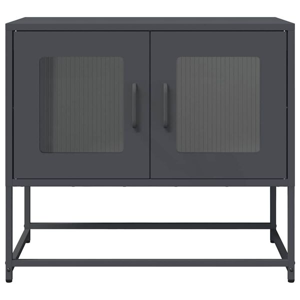 ντουλάπι τηλεόρασης vidaXL Ανθρακί 68x39x60,5 cm Ατσάλι ψυχρής έλασης