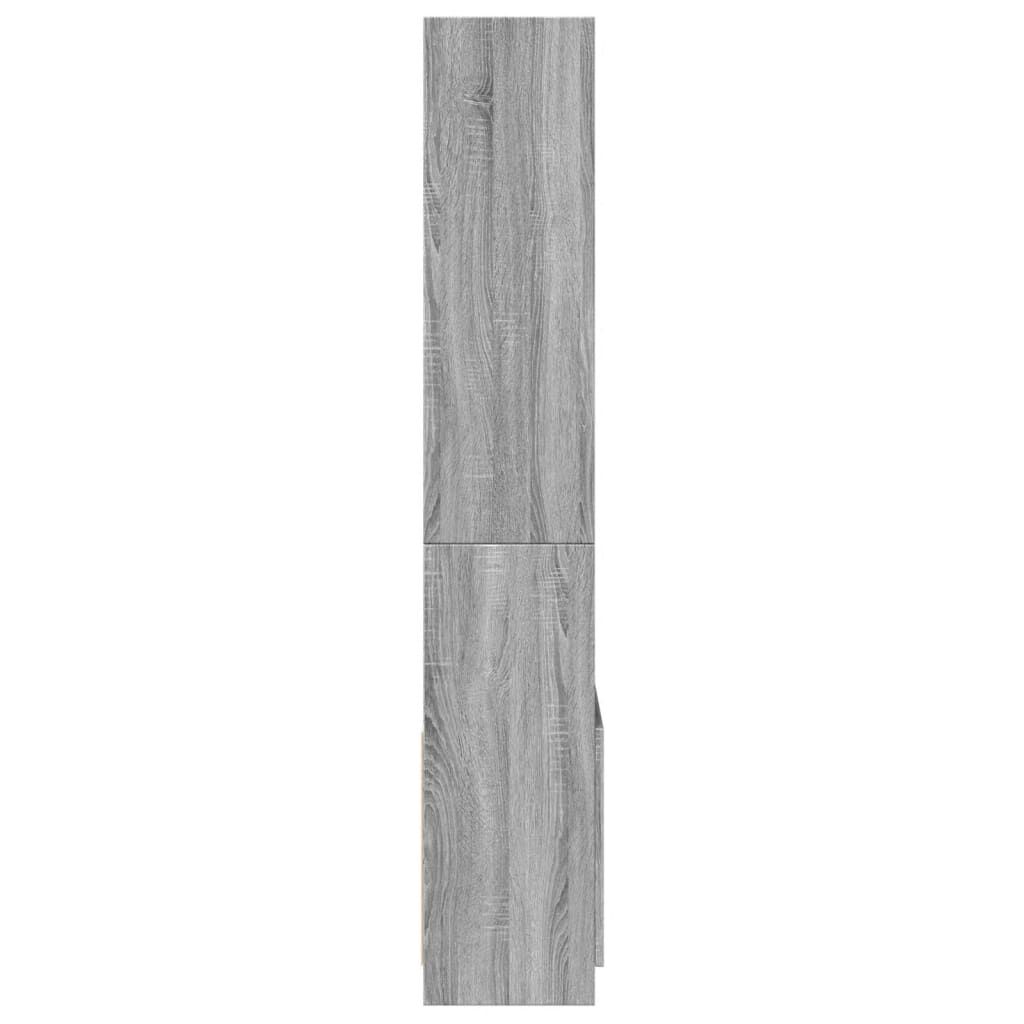 vidaXL Ντουλάπι Γκρι Sonoma 63x33x180 εκ. από Επεξεργασμένο Ξύλο