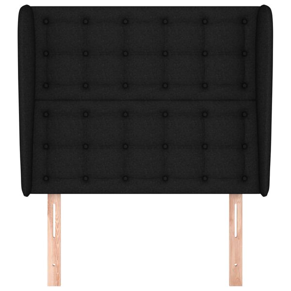 vidaXL Κεφαλάρι με Πτερύγια Μαύρο 83x23x118/128 εκ. Υφασμάτινο