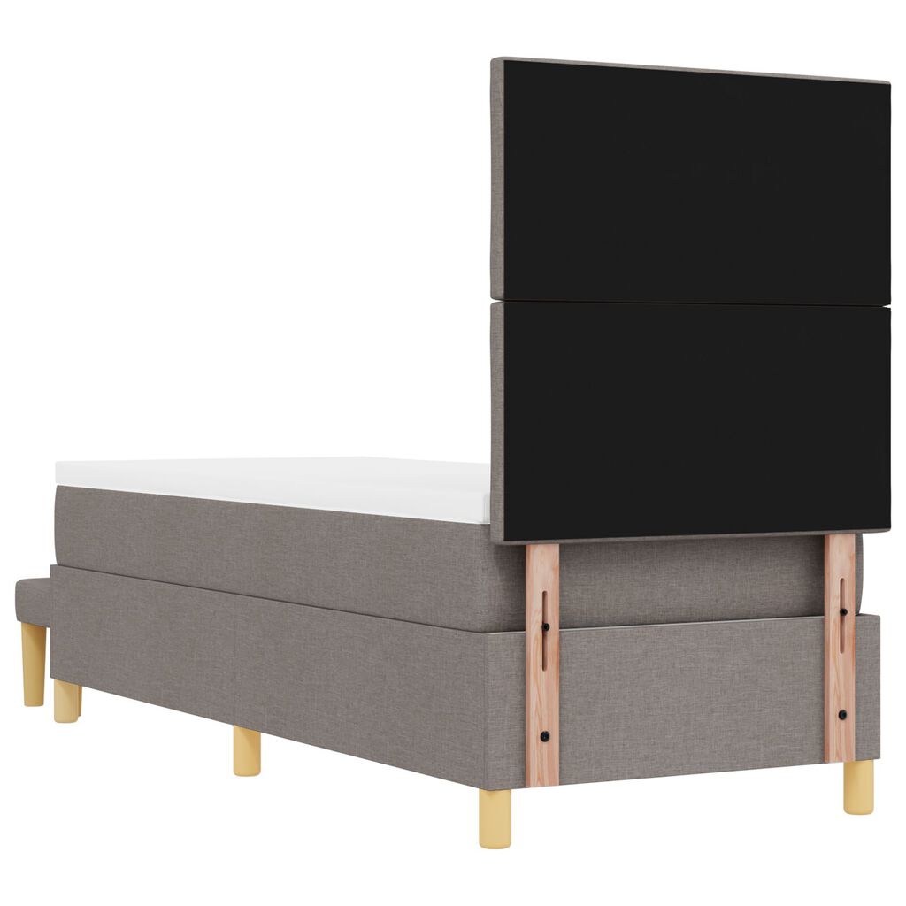 vidaXL Κρεβάτι με Ελατήρια και Στρώμα Ταπέ 80x200 cm Ύφασμα