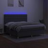 vidaXL &Kappa;&rho;&epsilon;&beta;ά&tau;&iota; Boxspring &mu;&epsilon; &Sigma;&tau;&rho;ώ&mu;&alpha; & LED &Sigma;&kappa;.&Gamma;&kappa;&rho;&iota; 180x200 &epsilon;&kappa; &Upsilon;&phi;&alpha;&sigma;&mu;ά&tau;&iota;&nu;&omicron;