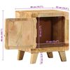 vidaXL Κομοδίνο 40x32x46 cm από μασίφ ξύλο Rough Mango