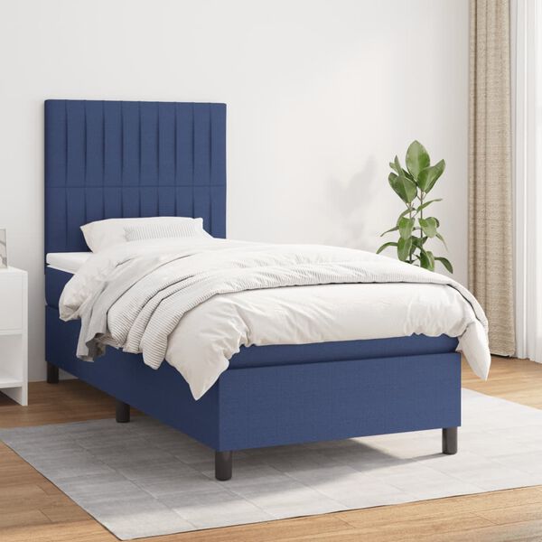 vidaXL &Kappa;&rho;&epsilon;&beta;ά&tau;&iota; Boxspring &mu;&epsilon; &Sigma;&tau;&rho;ώ&mu;&alpha; &Mu;&pi;&lambda;&epsilon; 90x190 &epsilon;&kappa;.&Upsilon;&phi;&alpha;&sigma;&mu;ά&tau;&iota;&nu;&omicron;