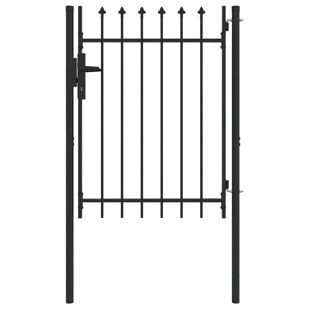vidaXL Πύλη Φράχτη Γκρι 100 x 120 cm Χάλυβας με Επικάλυψη Πούδρας