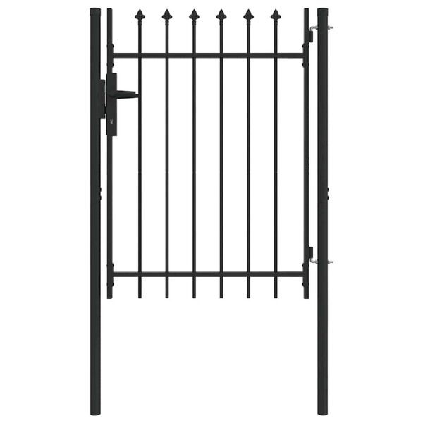 vidaXL Πύλη Φράχτη Γκρι 100 x 120 cm Χάλυβας με Επικάλυψη Πούδρας