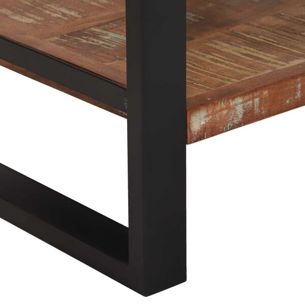 vidaXL Κομοδίνο Πολύχρωμο 40x40x80 εκ. Μασίφ Ανακυκλωμένο Ξύλο