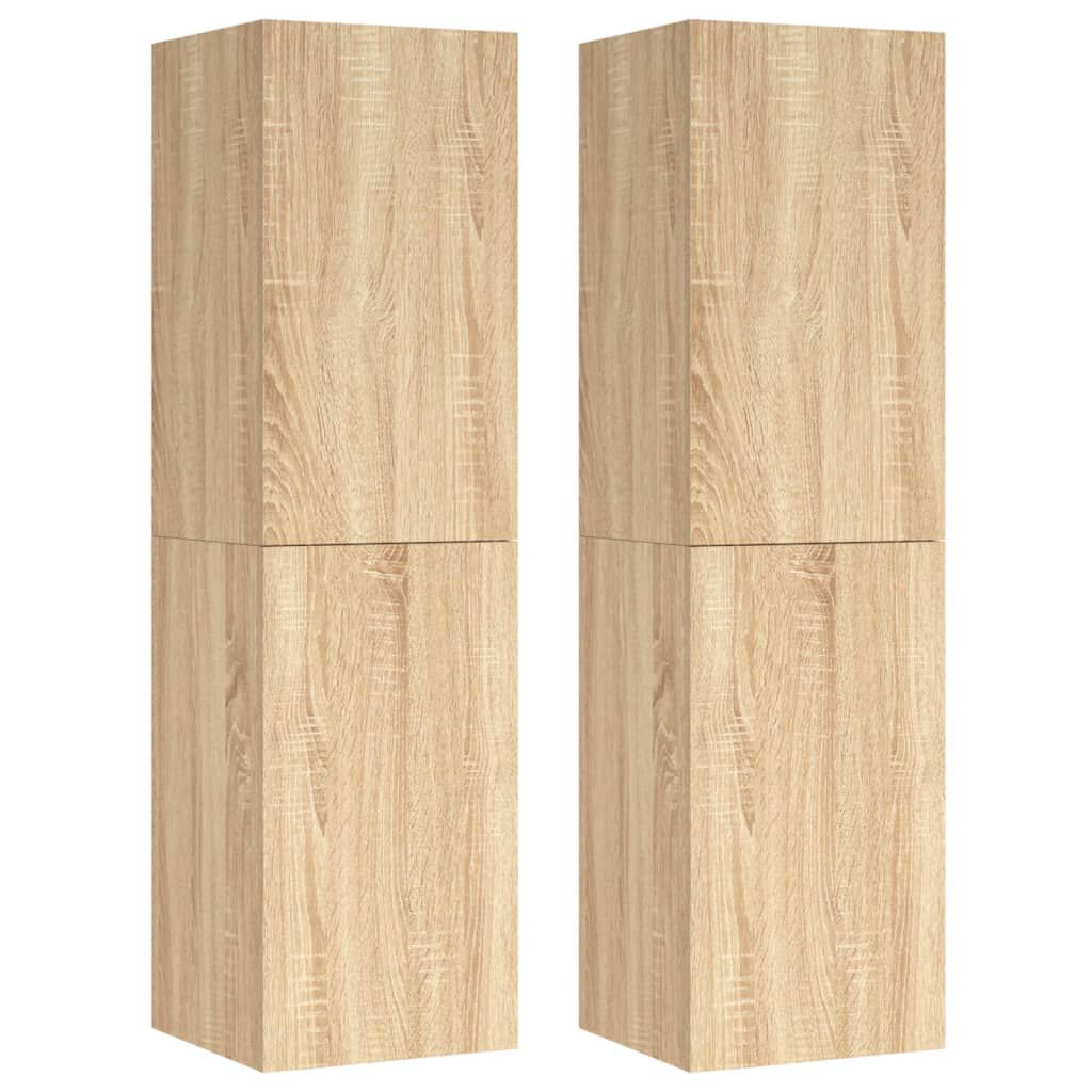 vidaXL Έπιπλο Τηλεόρασης 2 τεμ. Sonoma Δρυς 30,5x30x110εκ. Επεξ. Ξύλο
