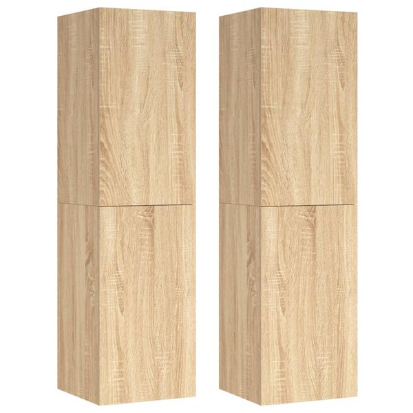 vidaXL Έπιπλο Τηλεόρασης 2 τεμ. Sonoma Δρυς 30,5x30x110εκ. Επεξ. Ξύλο