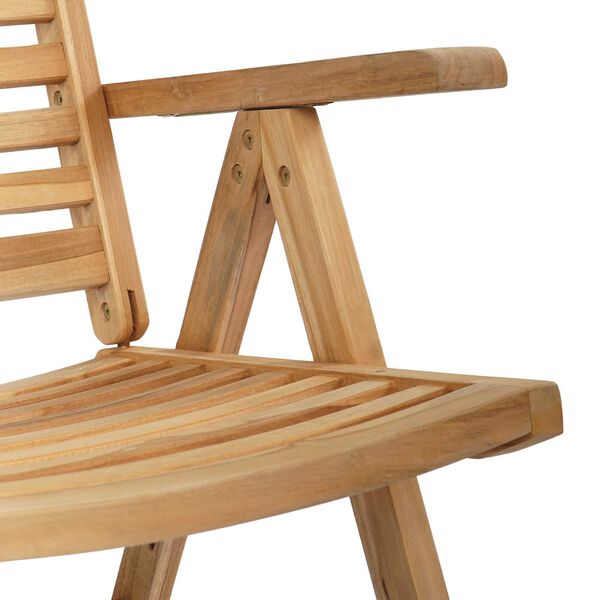 vidaXL Σέτ φαγητού για κήπο 7 pcs Καφέ Μασίφ ξύλο teak