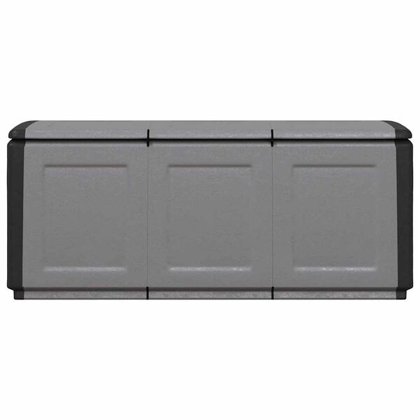 vidaXL Μπαούλο Αποθήκευσης Κήπου 138x53x57 εκ Σκ. Γκρι/Μαύρο 130 Λίτρα