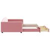 vidaXL Καναπές Κρεβάτι Συρόμενος Ροζ 100x200 εκ. Βελούδινος Συρτάρια