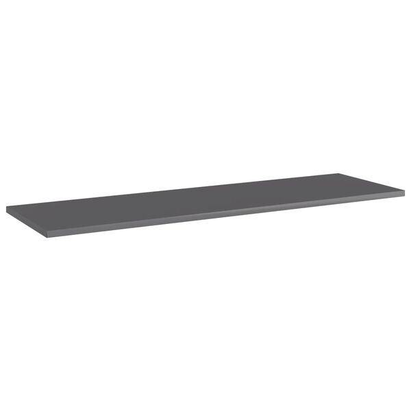 vidaXL Ράφια Βιβλιοθήκης 8 τεμ. Γυαλ. Γκρι 100x30x1,5 εκ. Μοριοσανίδα