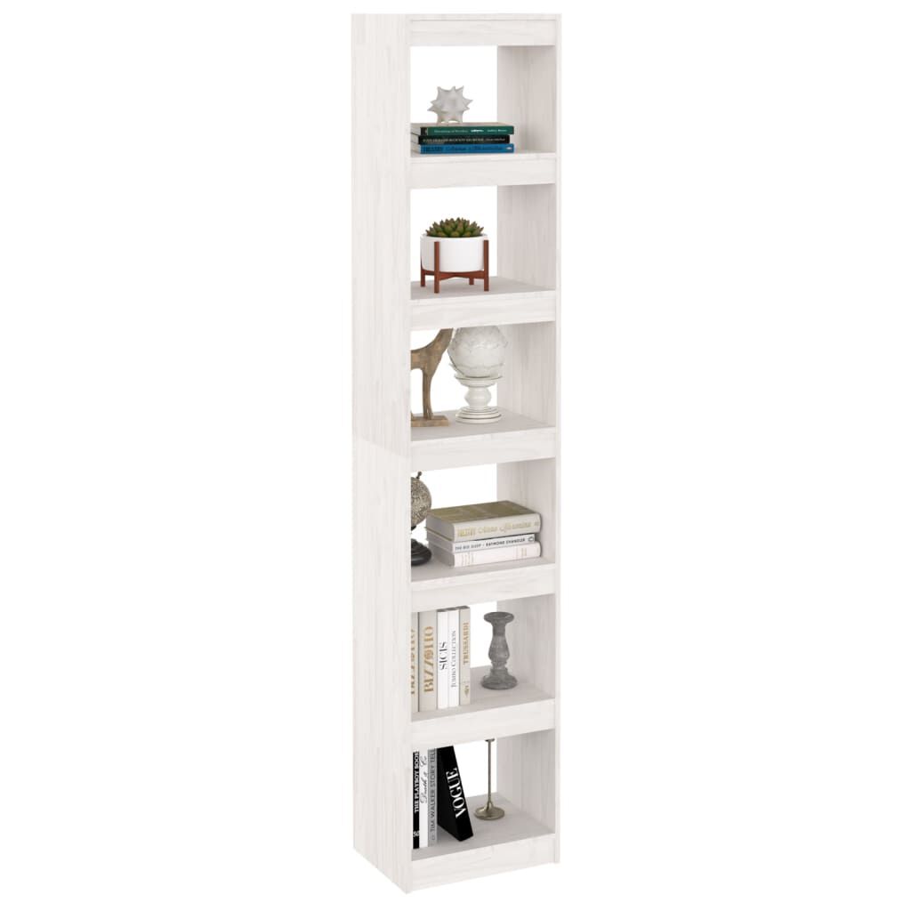 vidaXL Βιβλιοθήκη/Διαχωριστικό Χώρου Λευκό 40x30x199 εκ. Ξύλο Πεύκου