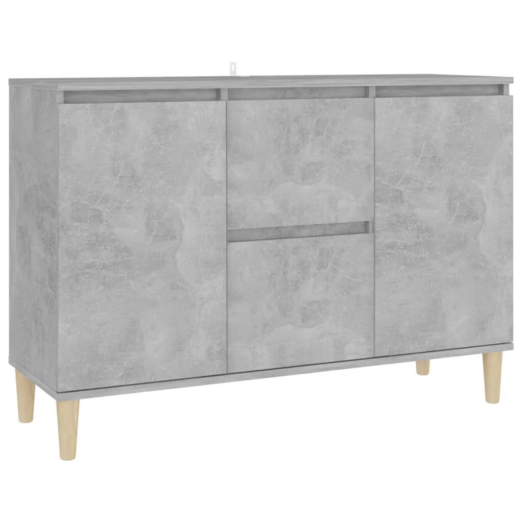 vidaXL Μπουφές Γκρι Σκυροδέματος 101x35x70 εκ. από Επεξεργασμένο Ξύλο