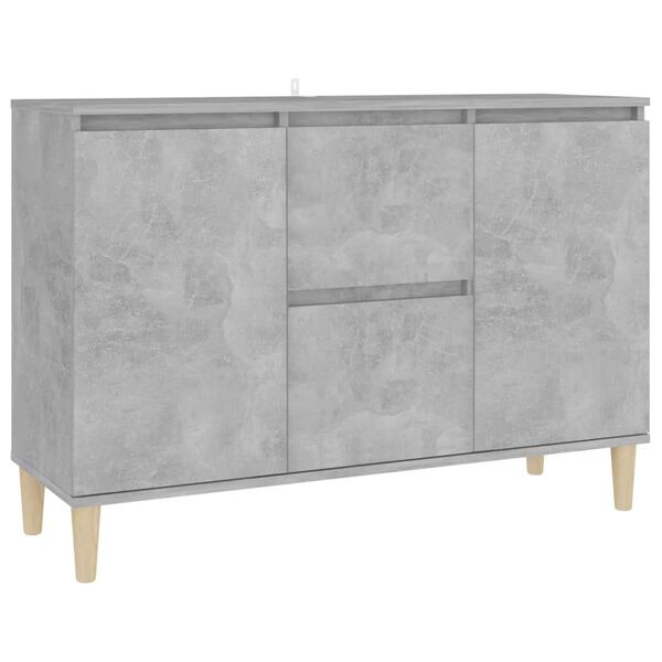 vidaXL Μπουφές Γκρι Σκυροδέματος 101x35x70 εκ. από Επεξεργασμένο Ξύλο