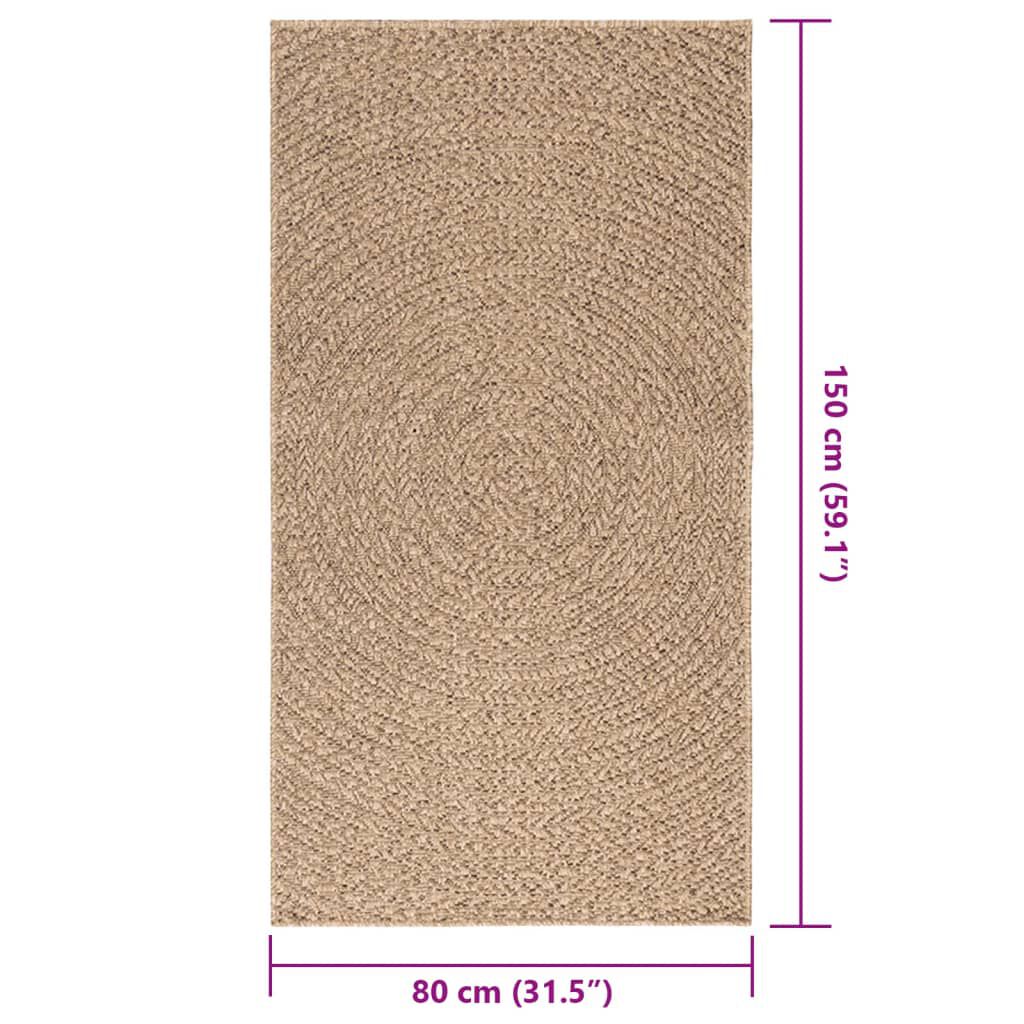 vidaXL Χαλί ZIZUR Όψη Γιούτας Εσωτ. & Εξωτ. Χώρου 80 x 150 εκ.