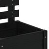 vidaXL Ζαρντινιέρα με Ράφι Μαύρη 39x39,5x114εκ. από Μασίφ Ξύλο Πεύκου