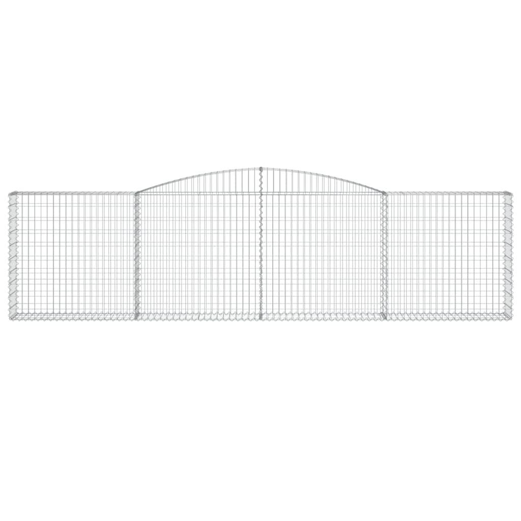vidaXL Συρματοκιβώτια Τοξωτά 8 τεμ. 400x30x100/120 εκ. Γαλβαν. Ατσάλι