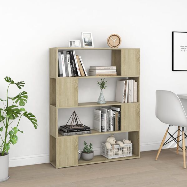 vidaXL Βιβλιοθήκη/Διαχωριστικό Χώρου Sonoma Δρυς 100 x 24 x 124 εκ.