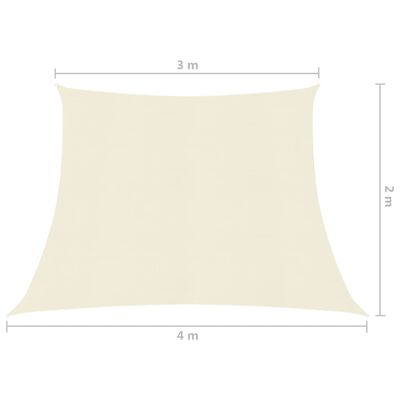 vidaXL Πανί Σκίασης Κρεμ 3/4 x 2 μ. από HDPE 160 γρ./μ²