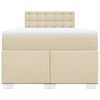 vidaXL Κρεβάτι Boxspring με Στρώμα Κρεμ 120x190 εκ. Υφασμάτινο