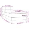 vidaXL &Kappa;&rho;&epsilon;&beta;ά&tau;&iota; Boxspring &mu;&epsilon; &Sigma;&tau;&rho;ώ&mu;&alpha; & LED &Sigma;&kappa;. &Mu;&pi;&lambda;&epsilon; 100x200&epsilon;&kappa;. &Beta;&epsilon;&lambda;&omicron;ύ&delta;&iota;&nu;&omicron;