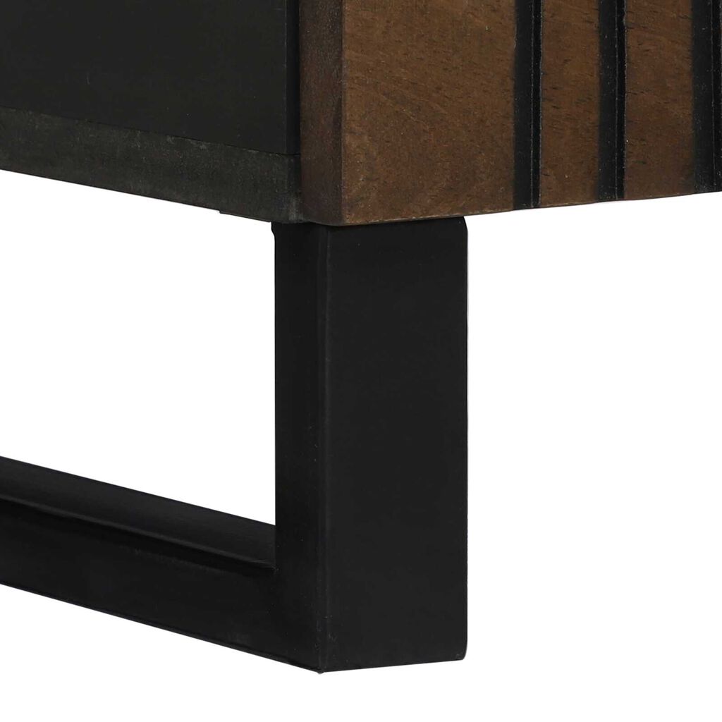 vidaXL Κομοδίνο με συρτάρι Καρυδιά 50 x 33 x 60 εκ Μασίφ ξύλο μάνγκο