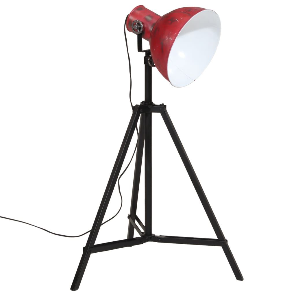 vidaXL Φωτιστικό Δαπέδου 25 W Αντικέ Κόκκινο 61x61x90/150 εκ. Ε27