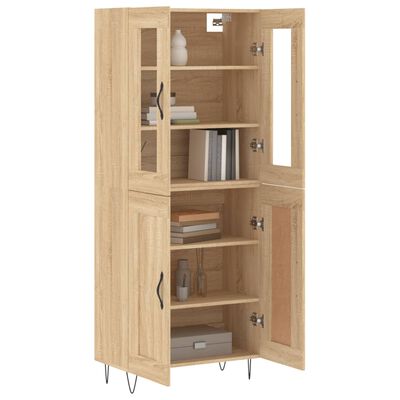 vidaXL Ντουλάπι Sonoma δρυς 69,5 x 34 x 180 εκ. από Επεξεργασμένο Ξύλο