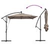 vidaXL Ομπρέλα Cantilever Banana Taupe 249 x 249 x 250 εκ.