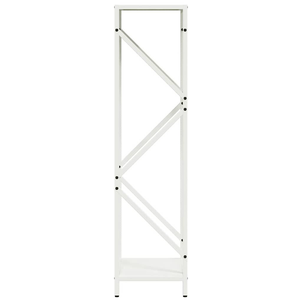 vidaXL Ράφι για καυσόξυλα Λευκό 34x25x100 cm Ατσάλι ψυχρής έλασης