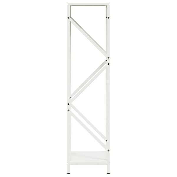 vidaXL Ράφι για καυσόξυλα Λευκό 34x25x100 cm Ατσάλι ψυχρής έλασης