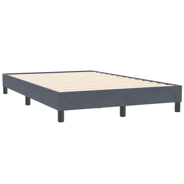 vidaXL Box Spring Κρεβάτι χωρίς στρώμα Σκούρο γκρι Βελούδινο