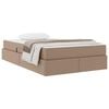 vidaXL Κρεβάτι με αποθηκευτικό χώρο και στρώμα Καπουτσίνο 120 x 190 cm