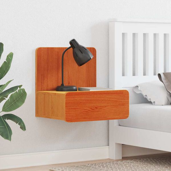 vidaXL Κομοδίνο Κερωτό καφέ 44 x 32,5 x 40 εκ. Μασίφ ξύλο πεύκου