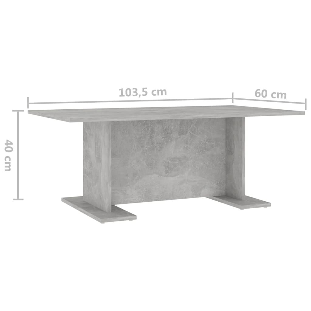 vidaXL Τραπεζάκι Σαλονιού Γκρι Σκυροδ. 103,5 x 60 x 40 εκ. Μοριοσανίδα