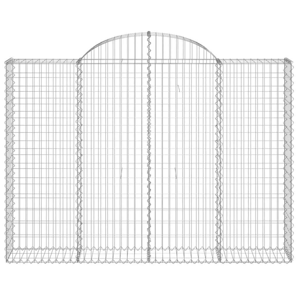 vidaXL Συρματοκιβώτια Τοξωτά 10 τεμ. 200x30x140/160 εκ. Γαλβαν. Ατσάλι