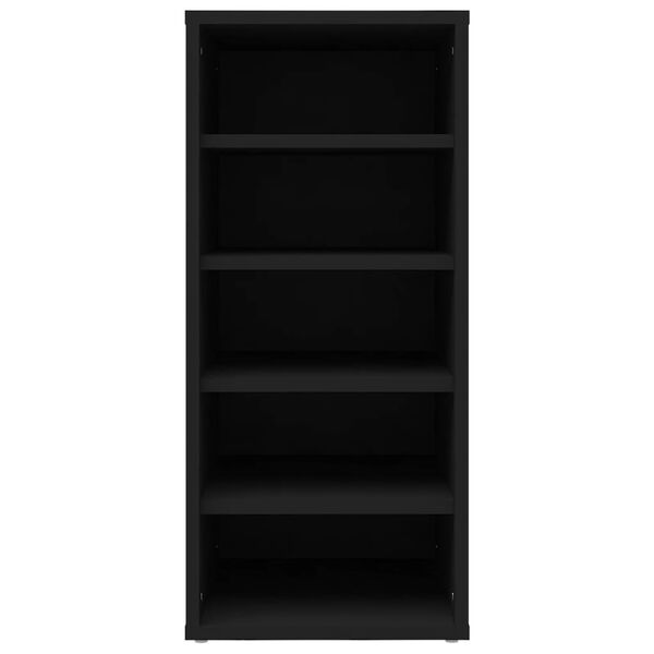 vidaXL Παπουτσοθήκες 2 τεμ. Μαύρες 31,5 x 35 x 70 εκ. από Επεξ. Ξύλο